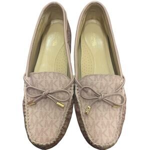 MICHAEL Michael Kors Sutton Leather‎ Moccasin Loafer Flats Pink SZ 8